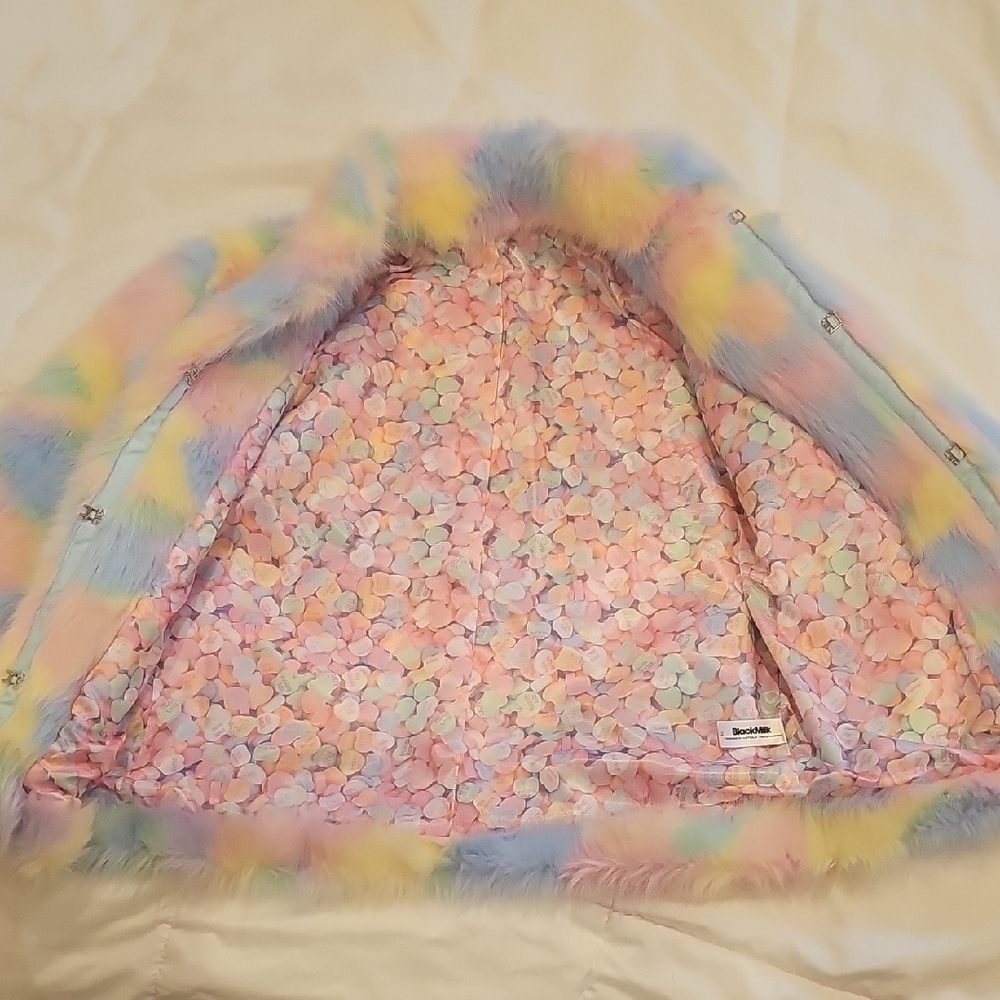 Colorful Faux Fur Jacket - Picture 3 of 3